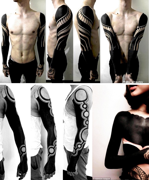 Ejemplos de blackout tattoos