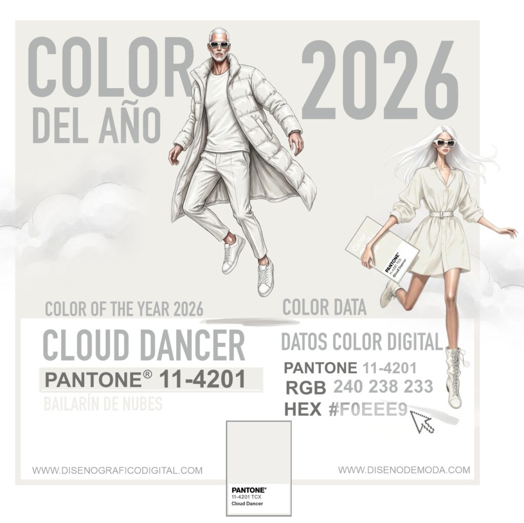 El color del año 2026 , PANTONE Cloud Dancer